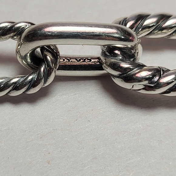 DY Madison Chain Sterling Silver and Gold Bracelet. #109 - Picture 3 of 14